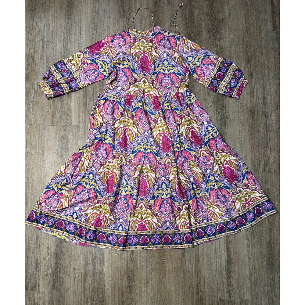 Mary Marshmallow Women's Multicolor Printed Cotton Maxi Dress - Picture 5 of 5